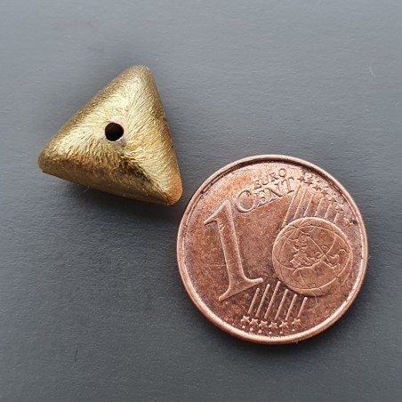Distanziatore In Ottone Forma Triangolo Satinato 11mm-Dorato 1pz