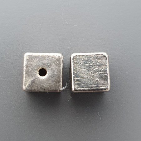 Distanziatore In Ottone Forma Cubetti Liscio 08mm-Argentato 1pz
