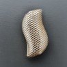Distanziatore In Ottone Forma Fantasia Lavorato Antico Tribal 10X20mm-Argentato 1pz