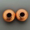 Distanziatore In Ottone Forma Rondelle Satinato Forato 14mm-Ramato 1pz