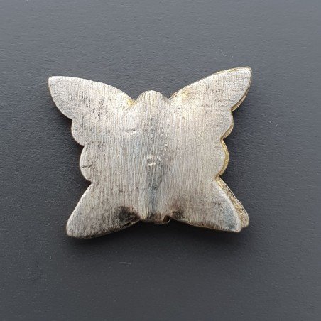 Distanziatore In Ottone Forma Farfalla Satinata 17X15mm-Argentato 1pz