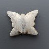 Distanziatore In Ottone Forma Farfalla Satinata 17X15mm-Argentato 1pz