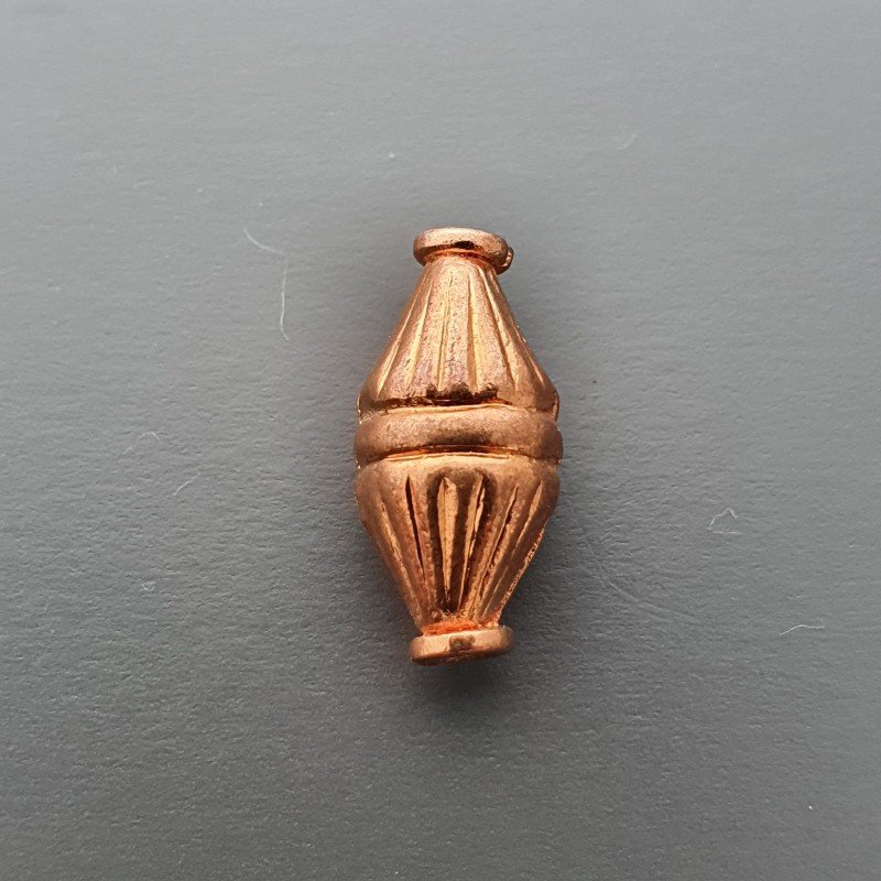 Distanziatore In Ottone Forma Ovale Lavorato 07X15mm-Ramato 1pz