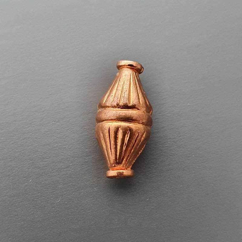 Distanziatore In Ottone Forma Ovale Lavorato 07X15mm-Ramato 1pz