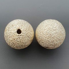 Distanziatore In Ottone Forma Tondo Diamantata 15mm-Argentato 1pz