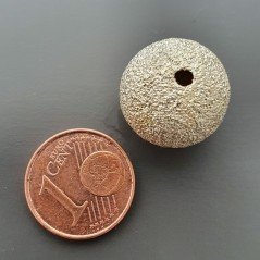 Distanziatore In Ottone Forma Tondo Diamantata 15mm-Argentato 1pz
