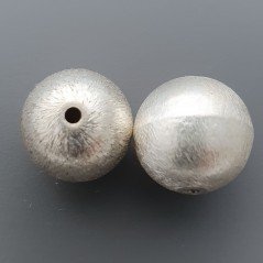 Distanziatore In Ottone Forma Tondo Satinato 16mm-Argentato 1pz