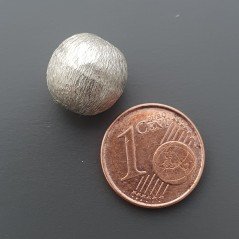Distanziatore In Ottone Forma Tondo Satinato 12mm-Argentato 1pz