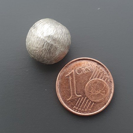 Distanziatore In Ottone Forma Tondo Satinato 12mm-Argentato 1pz