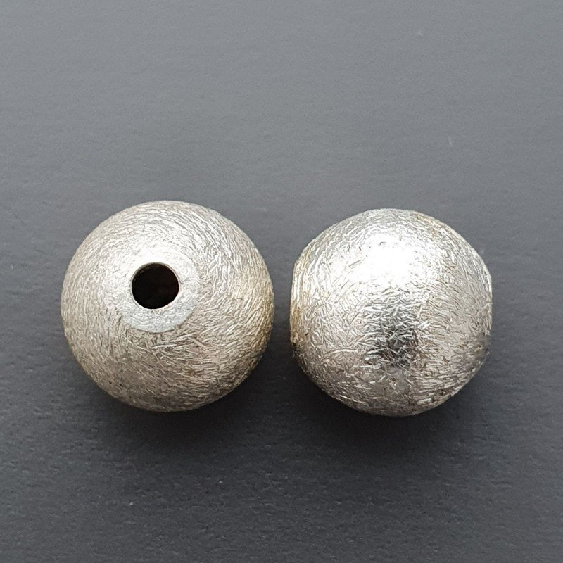 Distanziatore In Ottone Forma Tondo Satinato 08mm-Argentato 1pz