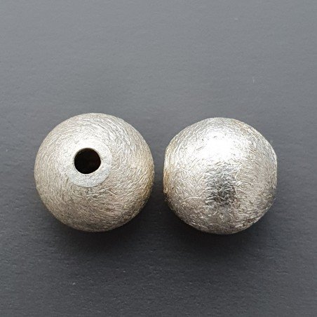 Distanziatore In Ottone Forma Tondo Satinato 08mm-Argentato 1pz