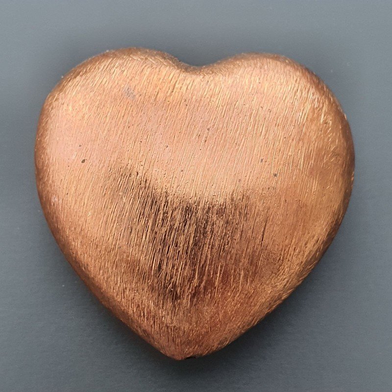 Distanziatore In Ottone Cuore  Satinato 38x39mm-Ramato 1pz