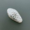 Distanziatore In Ottone Forma Goccia Lavorato Antico Tribal 34x18mm-Argentato 1pz
