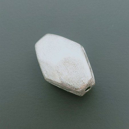 Distanziatore In Ottone Forma Sassi Satinato 13x20mm-Argentato 1pz