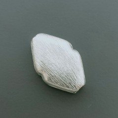 Distanziatore In Ottone Forma Fantasia Satinato Piatto 12X18mm-Argentato 1pz
