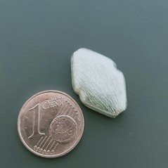 Distanziatore In Ottone Forma Fantasia Satinato Piatto 12X18mm-Argentato 1pz