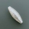 Distanziatore In Ottone Forma Riso Lavorato Antico Tribal 08X22mm-Argentato 1pz