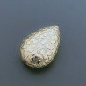 Distanziatore In Ottone Forma Goccia Lavorato Antico Tribal 20x28mm-Dorato 1pz