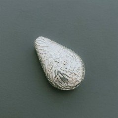 Distanziatore In Ottone Forma Goccia Lavorato Antico Tribal 11x18mm-Argentato 1pz