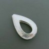 Distanziatore In Ottone Forma Goccia Satinato Forato 14x22mm-Argentato 1pz
