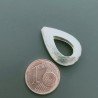 Distanziatore In Ottone Forma Goccia Satinato Forato 14x22mm-Argentato 1pz