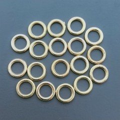 Contromaglia Anellini Di Ottone Chiuso Spessore 0,40mm Diametro 06mm-Dorato 110pz