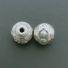 Distanziatore In Ottone Forma Tondo Diamantata 10mm-Argentato 1pz
