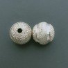 Distanziatore Di Ottone Forma Tondo Diamantata 12mm-Argentato 1pz