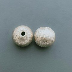 Distanziatore Di Ottone Forma Tondo Satinato 10mm-Argentato 1pz