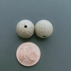 Distanziatore Di Ottone Forma Tondo Diamantata 12mm-Argentato 1pz