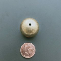 Distanziatore In Ottone Forma Tondo Satinato 20mm-Dorato 1pz