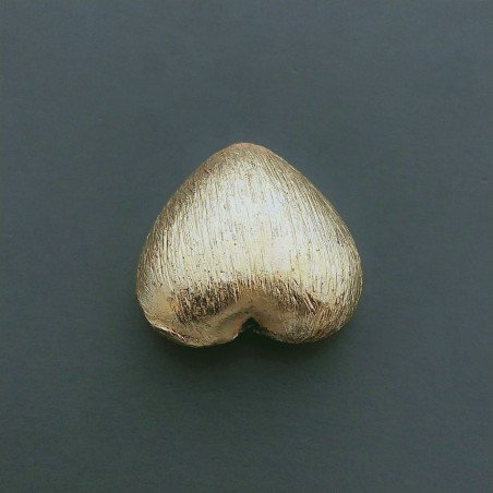 Distanziatore In Ottone Forma Cuore Satinato 15X16mm-Dorato 1pz
