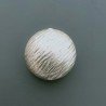Distanziatore In Ottone Forma Tondo Piatto Lavorato 20mm-Argentato 1pz