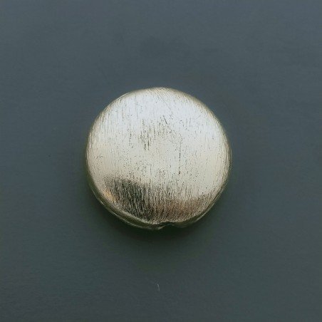 Distanziatore In Ottone Forma Tondo Piatto Satinato 20mm-Dorato 1pz