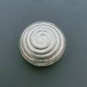 Distanziatore In Ottone Forma Tondo Piatto Lavorato A Spirale 24mm-Argentato 1pz