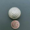 Distanziatore In Ottone Forma Tondo Piatto Lavorato A Spirale 24mm-Argentato 1pz