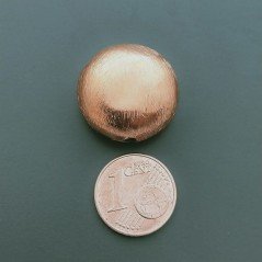 Distanziatore In Ottone Forma Tondo Piatto Satinato 09x20mm-Ramato 1pz