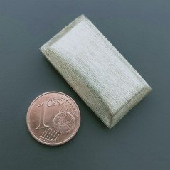 Distanziatore In Ottone Forma Rettangolo Satinato 18X32mm-Argentato 1pz