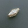 Distanziatore In Ottone Forma Rombo Lavorato Antico Tribal 10X18mm-Dorato 1pz