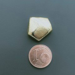 Distanziatore In Ottone Forma Pentagono Satinato 16X18mm-Dorato 1pz
