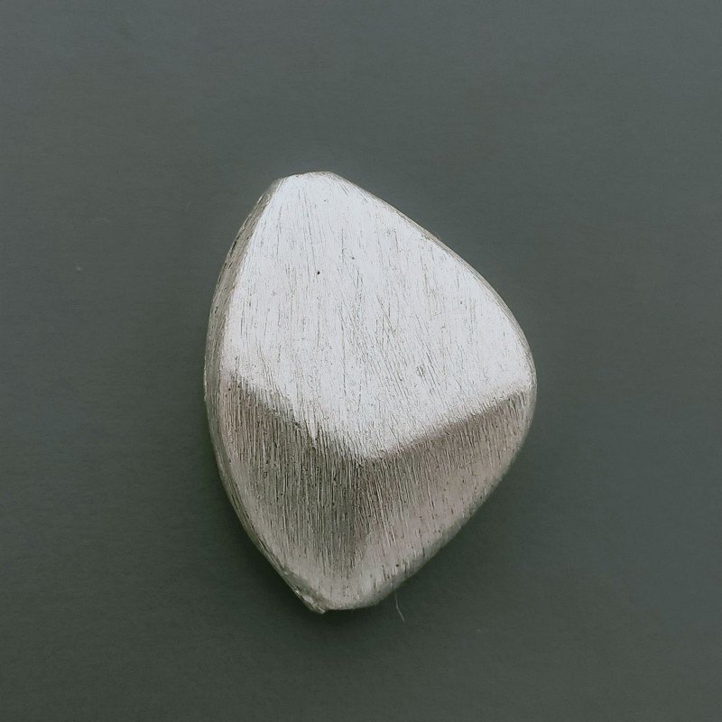 Distanziatore In Ottone Forma Fantasia Satinato 17x23mm-Argentato 1pz