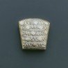 Distanziatore In Ottone Forma Trapezio Lavorato Antico Tribal 12-15x15mm-Dorato 1pz