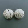 Distanziatore In Ottone Forma Tondo Diamantato 22mm-Argentato 1pz