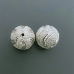 Distanziatore In Ottone Forma Tondo Diamantato A Spirale 20mm-Argentato 1pz
