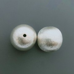 Distanziatore In Ottone Forma Tondo Satinato 20mm-Argentato 1pz