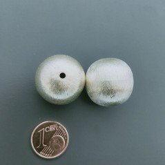 Distanziatore In Ottone Forma Tondo Satinato 20mm-Argentato 1pz