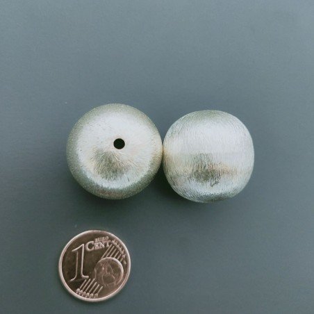 Distanziatore In Ottone Forma Tondo Satinato 20mm-Argentato 1pz