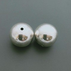 Distanziatore In Ottone Forma Tondo Lucido 22mm-Argentato 1pz