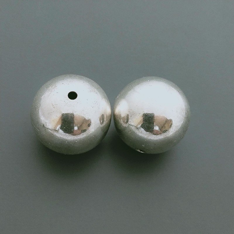 Distanziatore In Ottone Forma Tondo Lucido 22mm-Argentato 1pz