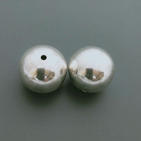 Distanziatore In Ottone Forma Tondo Lucido 22mm-Argentato 1pz